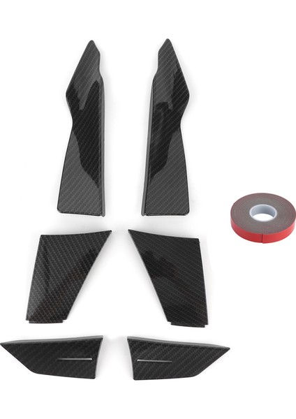 Çift Ön Dudak Splitter Tampon Yan Yüzgeçleri Abs Gövde Spoiler Fit 3 Serisi F80 M3 15-19 (Yurt Dışından)