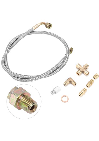 36IN Örgülü Çelik Turbo Şarj 1/8 Npt Yağ Besleme Hattı Için Fit T3 T3 / T4 T4 T70 (Yurt Dışından) fırsatları