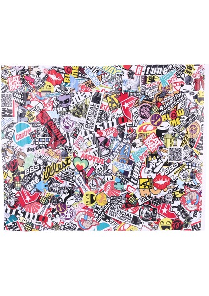 50 * 75 cm Oto Araba Karikatür Kaya Panda Graffiti Bomba Sticker Wrap Sac Rulo Çıkartmaları Filmi (Yurt Dışından)