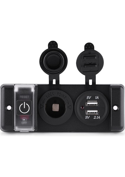 12V Su Geçirmez Çakmak Çift USB Güç Soketi Anahtarı Paneli Araba Rv Tekne (Yurt Dışından) fırsatları