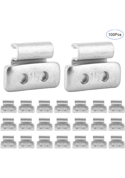 15G 0.53 Oz 100 Adet P Tarzı Tekerlek Ağırlığı Alüminyum Alaşımlı Çelik Jantlar Için Karşı Denge Üzerinde Klip (Yurt Dışından)