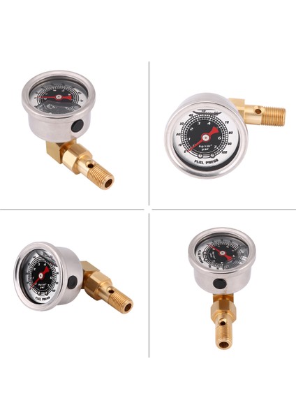 Evrensel Yakıt Basınç Sıvı Dolu Regülatörü Ölçer Adaptör Kiti 0-100PSI Siyah (Yurt Dışından) modelleri