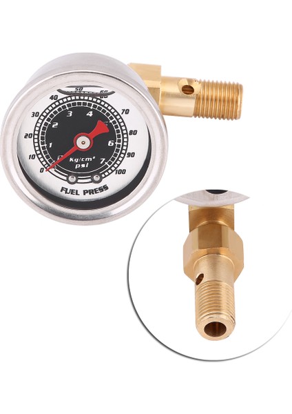 Evrensel Yakıt Basınç Sıvı Dolu Regülatörü Ölçer Adaptör Kiti 0-100PSI Siyah (Yurt Dışından) fırsatları