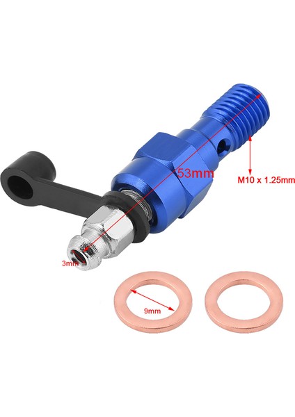 M10X1. 25MM Motosiklet Fren Ana Silindir Kaliper Boşaltma Vidası Meme Banjo Civatası Toz Kapağı Mavi (Yurt Dışından) modelleri