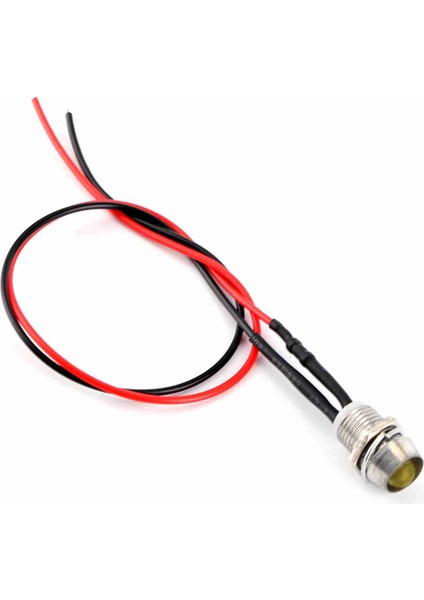 4 Adet 12V 8mm LED Panel Pilot Dash Uyarı Gösterge Işığı Lambası Araba Van Sarı (Yurt Dışından)