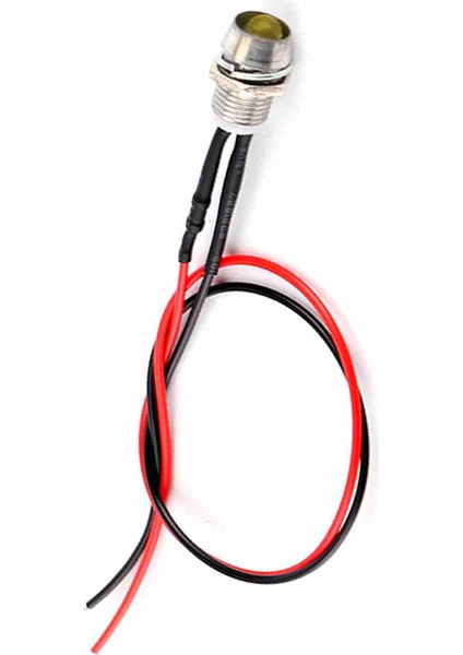 4 Adet 12V 8mm LED Panel Pilot Dash Uyarı Gösterge Işığı Lambası Araba Van Sarı (Yurt Dışından) modelleri