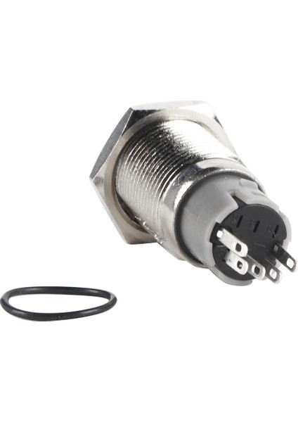 16MM 1no 1nc Bağlantı Metal LED Açma/kapama Düğmesi Mandallama Basma Güç Düğmesi 12V (Yurt Dışından)