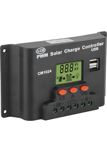 12V / 24V LCD Solar Şarj Regülatörü Çift USB Çıkışı Pil Regülatörü Ev Sanayi Iş USING20A Anma Şarj / Deşarj (Yurt Dışından) modelleri