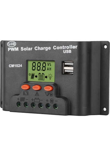 12V / 24V LCD Solar Şarj Regülatörü Çift USB Çıkışı Pil Regülatörü Ev Sanayi Iş USING20A Anma Şarj / Deşarj (Yurt Dışından) fırsatları
