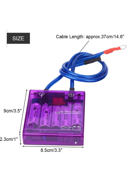 Evrensel Yakıt Tasarrufu Voltaj Sabitleyici Regülatörü Kiti W / 3 Topraklama Kablosu Mor (Yurt Dışından) fırsatları