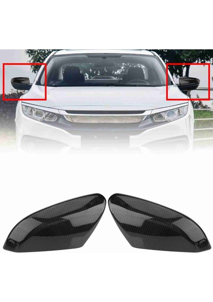 2x Arka Karbon Fiber Stil Dikiz Aynası Kapatma Kapakları Civic Sedan Coupe 2016-2019 Için (Yurt Dışından) fırsatları