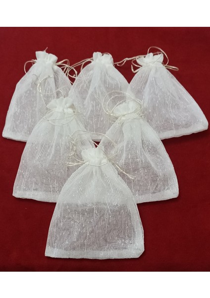 Desenli Tül Kese 13*17 cm Ebatında 12 Adettir Hediyelik Bohçalık Çeyizlik Çerez Sabun Kesesi indirimleri