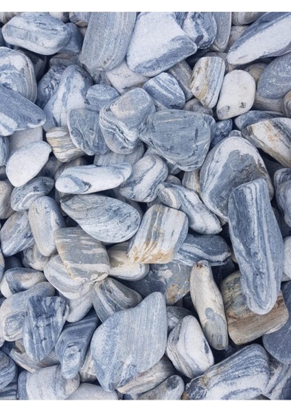 Siyah Çizgili Dolomit Taş 5 Kg, Bahçe ve Dekor Için Doğal Taş, 6-10 cm fiyatları