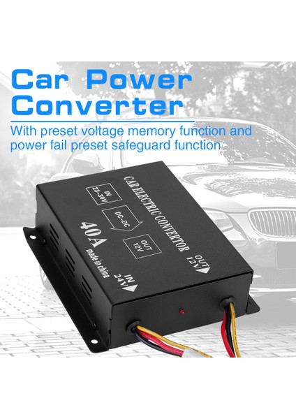 Araba Kamyon 40A 480W Dc 24V Için 12V Güç Dönüştürücü Elektrik Gerilim Düşürücü Adım Aşağı Trafo (Yurt Dışından) modelleri