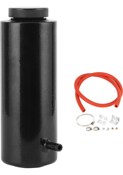 3x7. 5in Radyatör Soğutma Yağ Yakalama Can Taşma Tankı Şişe Alüminyum Alaşım Evrensel 800 ml / 27 Oz Siyah (Yurt Dışından)