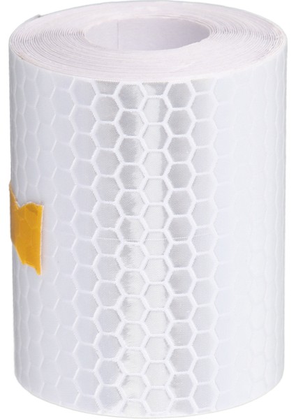 3 Metre * 5cm Araba Vücut Yansıtıcı Bant Şeridi Çıkartmalar Güvenlik Uyarı Çıkartması Trim (Beyaz) (Yurt Dışından)