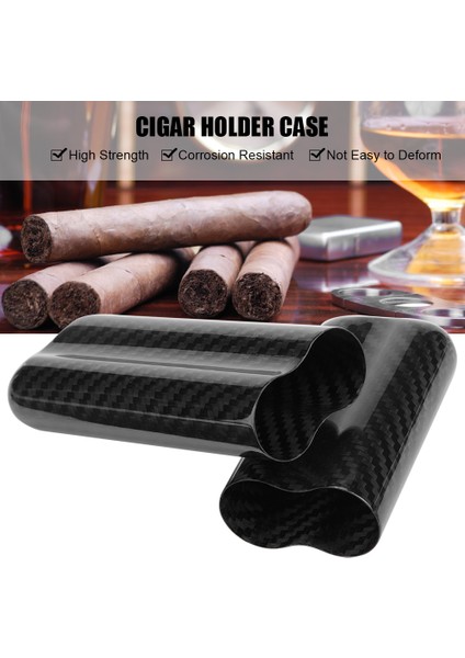Karbon Fiber Puro Tutucular Vaka Humidors 2 Tüp Puro Saklama Kutusu Seyahat Çantası (Yurt Dışından) fiyatları