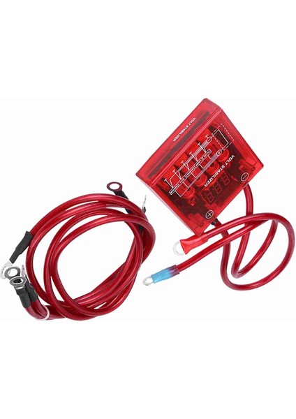 Evrensel Yakıt Tasarrufu Voltaj Sabitleyici Regülatörü Kiti W / 3 Topraklama Kablosu Kırmızı (Yurt Dışından) modelleri