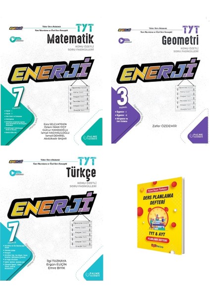 Tyt Matematik Geometri ve Türkçe 3lü Konu Özetli Soru Fasikülleri + Planlama Defteri
