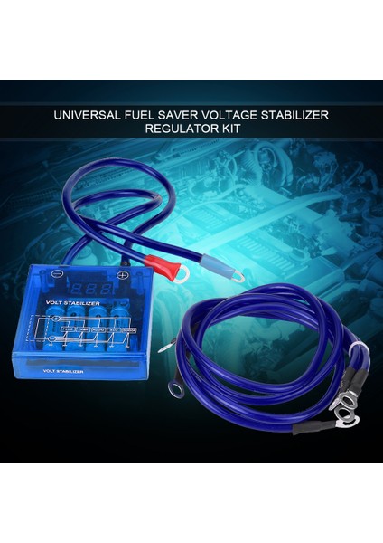 Evrensel Yakıt Tasarrufu Voltaj Sabitleyici Regülatörü Kiti W / 3 Topraklama Kablosu Mavi (Yurt Dışından) fiyatları
