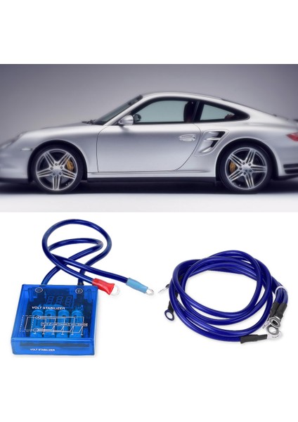 Evrensel Yakıt Tasarrufu Voltaj Sabitleyici Regülatörü Kiti W / 3 Topraklama Kablosu Mavi (Yurt Dışından) modelleri