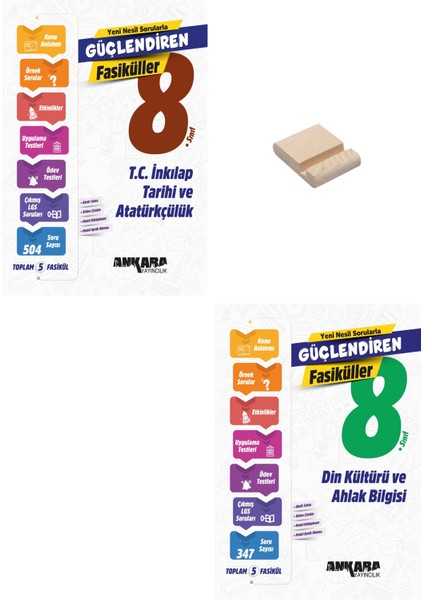 Lgs 8. Sınıf Güçlendiren Inkılap Tarihi ve Din Kültürü Fasikülleri + Telefon Tutucu