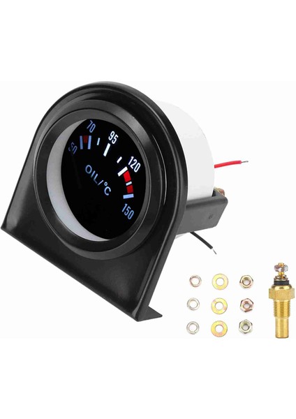 2 Inç 52MM LED Işık Araba Pointer Yağ Sıcaklığı Sıcaklık Göstergesi 50-150℃ (Yurt Dışından)