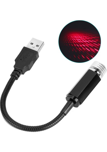 USB Araba Çatı Yıldızlı Gökyüzü Işık Romantik Evrensel Ortam Prktör Dekoratif Lampred (Yurt Dışından)