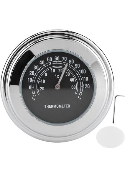 1in 7 / 8in Gidon Montaj Termometresi -20℃ ‑ 50℃ Ölçüm Kadranı Motosiklet Için Hava Koşullarına Dalı(Siyah ) (Yurt Dışından)