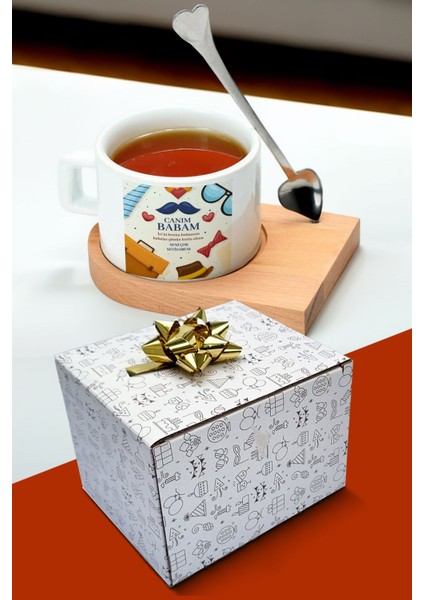 Baba Günü Özel, Şık Beyaz Çay Fincanı, Sevgiyle Hediye Edin
