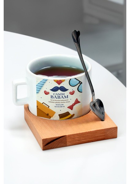 Baba Günü Özel, Şık Beyaz Çay Fincanı, Sevgiyle Hediye Edin fiyatları