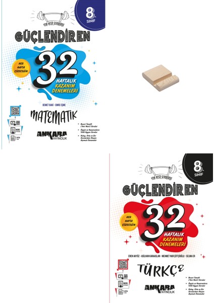 Lgs 8. Sınıf Güçlendiren Matematik ve Türkçe Haftalık Denemeleri + Telefon Tutucu