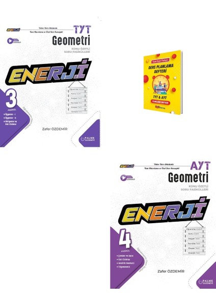 Tyt ve Ayt Enerji Geometri Konu Özetli Soru Fasikülleri Seti + Planlama Defteri