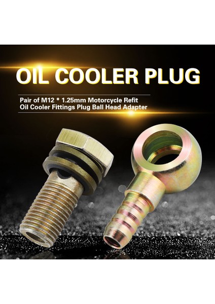 Çifti M12 * 1.25 mm Motosiklet Tamir Yağ Soğutucu Parçaları Fiş M8 Topu Kafa Adaptörü (Yurt Dışından) fiyatları