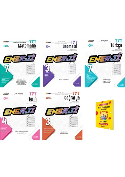 Tyt Enerji Matematik Geometri Türkçe Tarih ve Coğrafya 5li Konu Özetli Soru Fasikülleri + Planlama Defteri