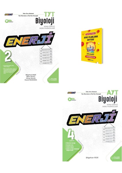 Tyt ve Ayt Enerji Biyoloji Konu Özetli Soru Fasikülleri Seti + Planlama Defteri