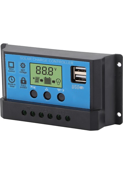 12V 24V Solar Şarj Deşarj Kontrol Pwm LCD Ekran Çift USB Çıkışı Regülatörü Ev Endüstriyel CAR20A (Yurt Dışından) modelleri