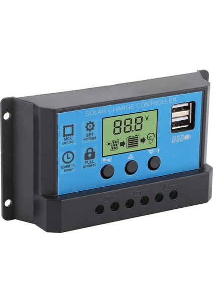 12V 24V Solar Şarj Deşarj Kontrol Pwm LCD Ekran Çift USB Çıkışı Regülatörü Ev Endüstriyel CAR20A (Yurt Dışından) fırsatları