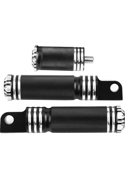 Çifti Ön Arka Motosiklet Cnc Ayak Kazıklar Shifter Pedallar Footrest Siyah (Yurt Dışından)