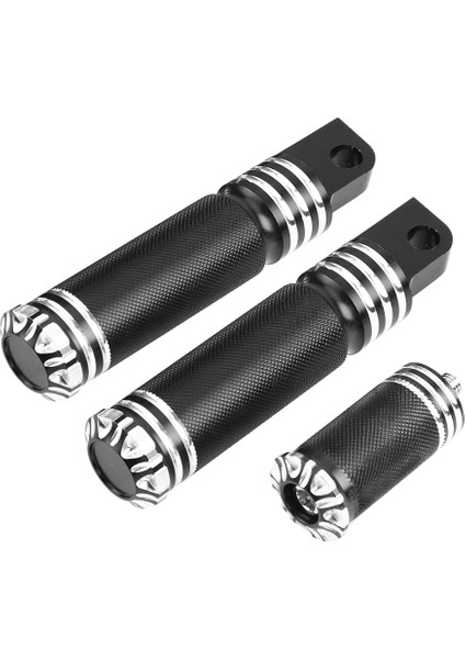 Çifti Ön Arka Motosiklet Cnc Ayak Kazıklar Shifter Pedallar Footrest Siyah (Yurt Dışından)