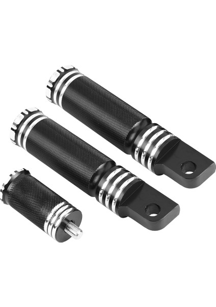 Çifti Ön Arka Motosiklet Cnc Ayak Kazıklar Shifter Pedallar Footrest Siyah (Yurt Dışından)