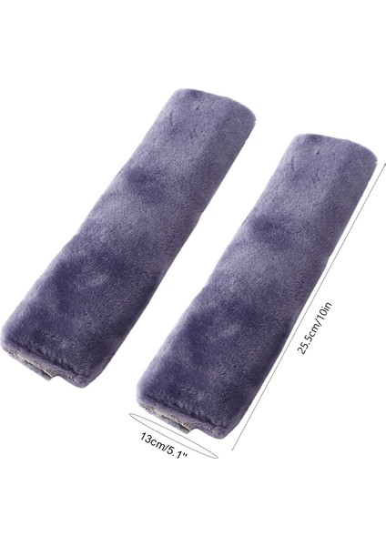 2 Adet Peluş Araba Koltuğu Demeti Kapak Askı Korse Yumuşak Omuz Pedi Gri (Yurt Dışından) fiyatları