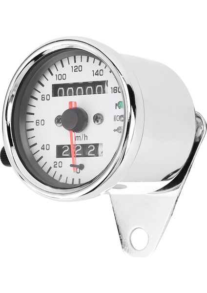Motosiklet Metre Kilometre Kilometre Sayacı Ölçer Dönüş Sinyali Far Göstergesi Vintage Çelik 12V (Yurt Dışından)