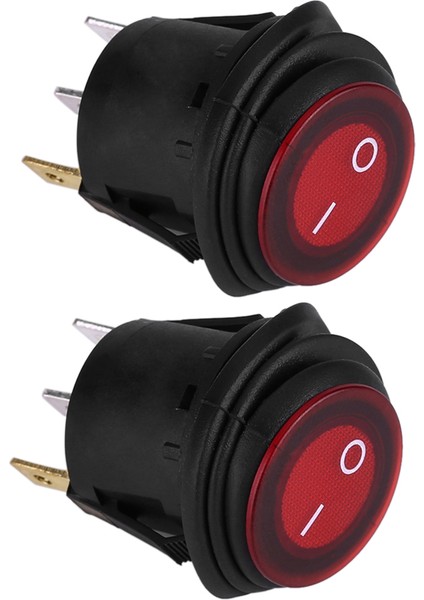 2 Adet Kırmızı LED Işık 12V / 24V Evrensel 20A 3pin Araba Oto Tekne Yuvarlak On-Off Rocker Geçiş Anahtarı (Yurt Dışından) fiyatları