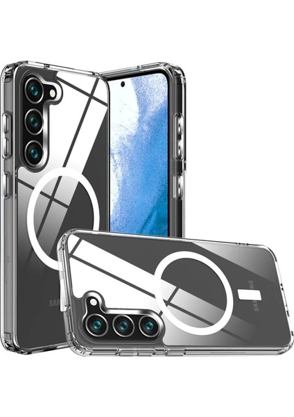 Samsung Galaxy S23 Kılıf Magneticsafe Şeffaf Silikon - Şeffaf Svlrs indirimleri