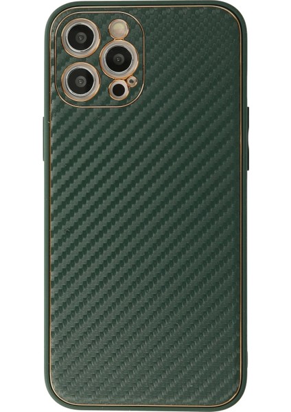 Iphone 12 Pro Kılıf Coco Karbon Silikon - Yeşil Svlrs