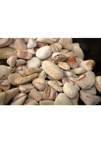 Sarı Çizgili Dolomit Taş 5 kg 2,5-4 cm Bahçe ve Dekoratif Taş Seti