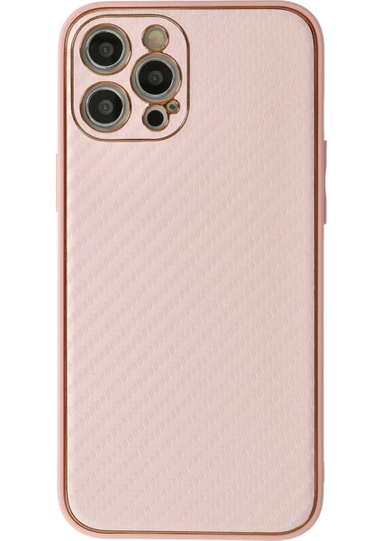 Iphone 12 Pro Max Kılıf Coco Karbon Silikon - Pembe Svlrs
