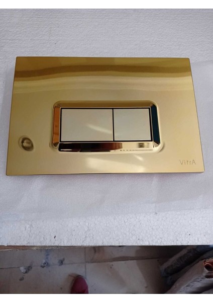 Gömme Rezervuar Butonu Altın ve Ankastre Stop Valf Sıvaüstü Altın Gold Gömme Rezervuar Buton