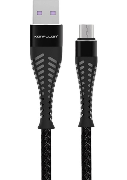 CPT16 S61 Micro USB Kablo 1.2m 2.1A - Siyah